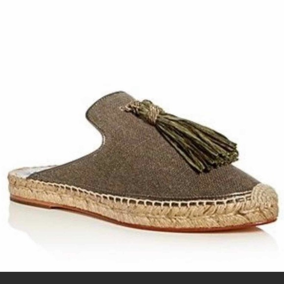 BETTYE MULLER Rabat Espadrille Tassel Slides Olive Size EU 39 - Picture 1 of 13